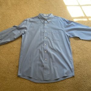 L.L. Bean Wrinkle Free Traditional Fit Button Down in Blue Gingham